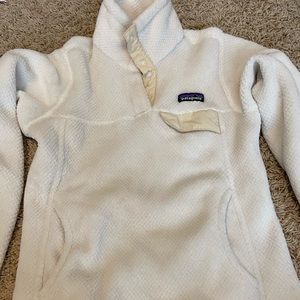 white Patagonia jacket